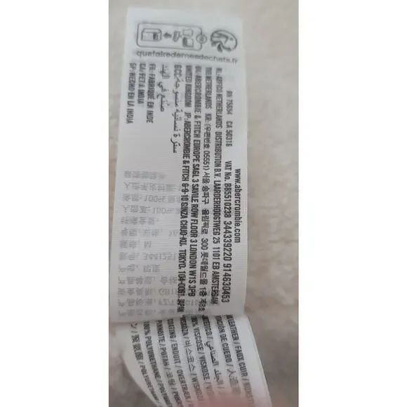 Hollister Women's Black Vegan Leather Cropped Sherpa-Lined Aviator Jacket Sz M - Picture 10 of 10